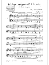 Solfège Progressif à 3 Voix - Charles Koechlin